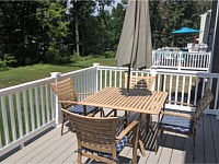 <b>TimberTech Azek Harvest Collection Slate Gray Deck Boards with White Washington Vinyl Railing in Edgemere MD</b>